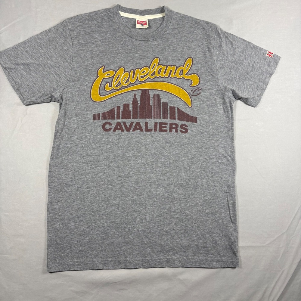 Homage Cleveland Cavaliers T-Shirt Mens Small Gray Skyline Graphic NBA Tee Soft